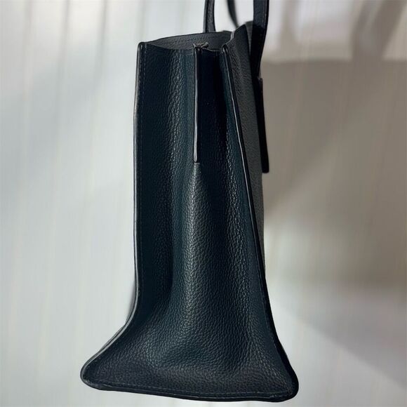 Coach Charlie Carryall Midnight Silver Tote Pebbled Leather Bag Classic Travel - Picture 10 of 11